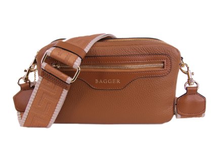 Kožená crossbody BAGGER cuoio 0150