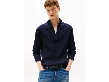 Tommy Hilfiger modrý pulóver 1