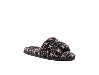 calvin klein kapcie slipper sandal fur mono hw0hw00535 czarny (1)