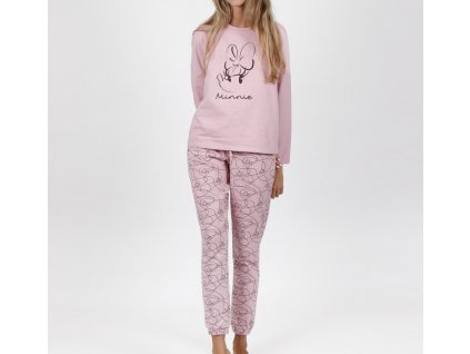 disney pijama manga larga felpa minnie soft para mujer petalo