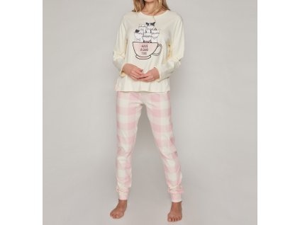 admas pijama manga larga have a good time para mujer crudo