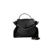 ermanno scervino 12401679 borsa large doppio manico e tracolla nero