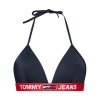 tommy jeans vrchny diel bikin triangle fixed uw0uw02938 tmavomodra