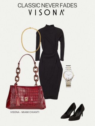 Kabelka VISONÀ v odstínu Chianti — harmonie síly a ženské elegance. Zrozená v Itálii, vytvořená pro ty, kteří znají...