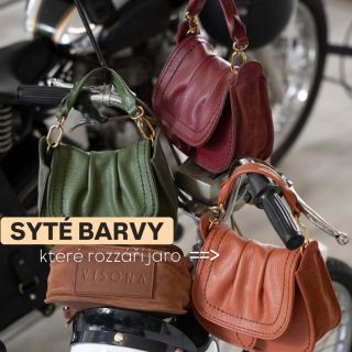 ✨ Malá kabelka, která rozzáří každý outfit. Stylová kožená crossbody kabelka VISONÁ z kolekce Sella v krásných sytých...