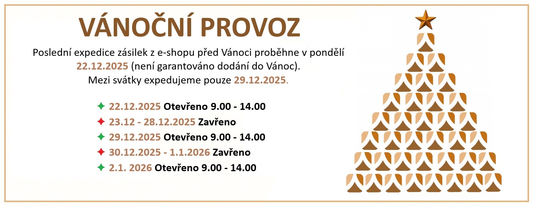 Vánoční otevírací doba