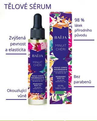 Pevná, elastická a krásně provoněná pokožka? Žádný problém! Jedinečné tělové sérum Minuit Chéri obsahující zpevňující...