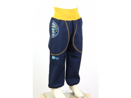 softshellové kalhoty pro kluky, tm. modré + kazety Velikost 140 7104 48 1854