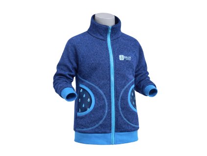 dětská svetrová mikina, modrá, tyrkysová, kapky