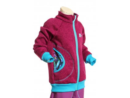 svetrová mikina pro holky, fialová + grafity