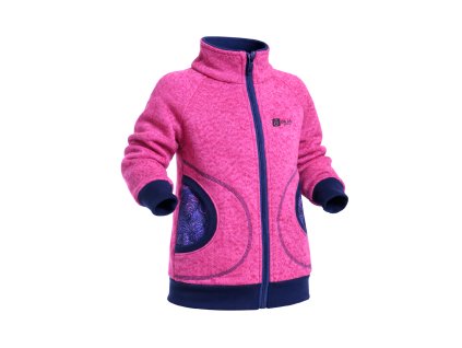 svetrová mikina, neon růžová, fialové mandaly, přeprac