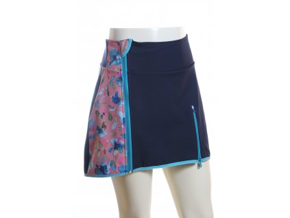 softshellová sukně pro ženy, tm. modrá + lilie, bok