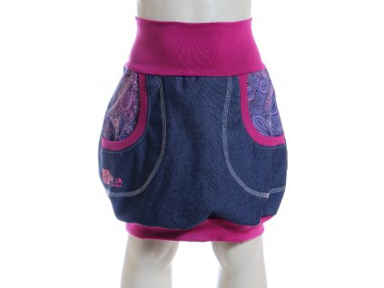 sportovní sukýnka pro holky, fialové mandaly + ostružinová