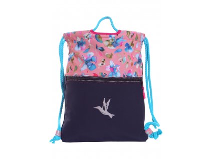 sportovní vak, taška, lilie + tm. modrá