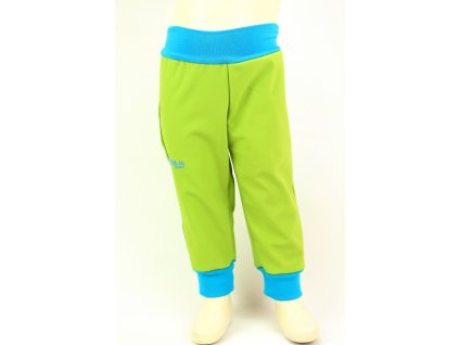 softshellové kalhoty, zelené, tyrkys lemy Velikost 86/92 3988 49 102