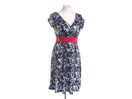 letní šaty, červené bobule V, bok