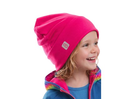 čepice růžová, rib, holčička