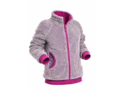 dětská mikina chlupatá, šedá, šedé mandaly, ostružinová bok2