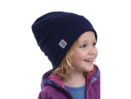 čepice tmavě modrá, rib, hočička