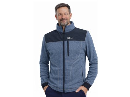 pánská svetrová mikina, šedá, černá, model