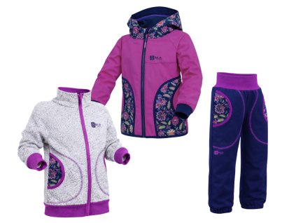 souprava, fialová zahrada