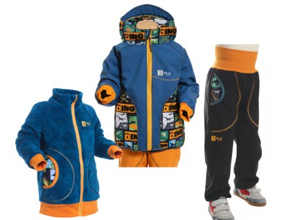 souprava dinopark, petrolejová bunda