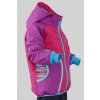 softshellová bunda pro holky, růžová + fialová, pestré pruhy Velikost 134/140 5459 49 841