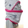 zimní svetrový nákrčník pro ženy, šedá + růžová Velikost L 5774 47 991