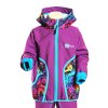 softshellová bunda pro holky, fialová + grafity