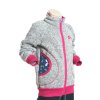 svetrová mikina pro holky, šedá + motýlci, bok