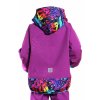 softshellová bunda pro holky, fialová + grafity, zada