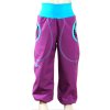 softshellové kalhoty pro holky, fialové + grafity