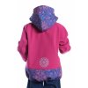 softshellová bunda pro hoky, růžová + fialové mandaly, zada