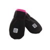 softshellové rukavice bez palce, černá + růžové lemy