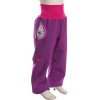 softshellové kalhoty pro holky, fialové + motýlci na šedé, bok