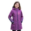 dívčí softshellový kabát, fialový, fialové mandaly, model na bílé