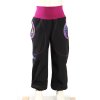 softshellové kalhoty pro holky, černé + grafity, bok