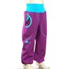 softshellové kalhoty pro holky, fialové + grafity, bok