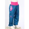 softshellové kalhoty pro holčičky, petrolejové, pestré pruhy Velikost 92 6210 48 1296
