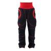 dětské softshellové kalhoty SLIM, černé, červená