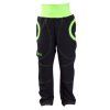 dětské softshellové kalhoty SLIM, černé, zelená
