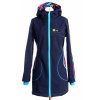 dámský softshellový kabát P, tm. modrý + grafity, zapnuty