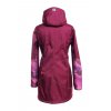 zimní softshellový kabát P, bordó + láva, zada