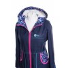 ZIMNÍ softshellový kabát s beránkem balonový, tm. modrý + magic, detail