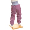 softshellové kalhoty pro holky, starorůžová, šedé lemy, zadek