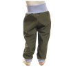softshellové kalhoty pro kluky, khaki, šedá, záda
