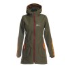 dámský softshellový kabát, khaki, Ala Klimt, bok