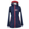 dámský softshellový kabát P, tm. modrý + námořnické pružky