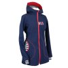 dámský softshellový kabát P, tm. modrý + námořnické pružky, bok