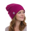 dámská čepice s ohrnutým lemem, ostružinová